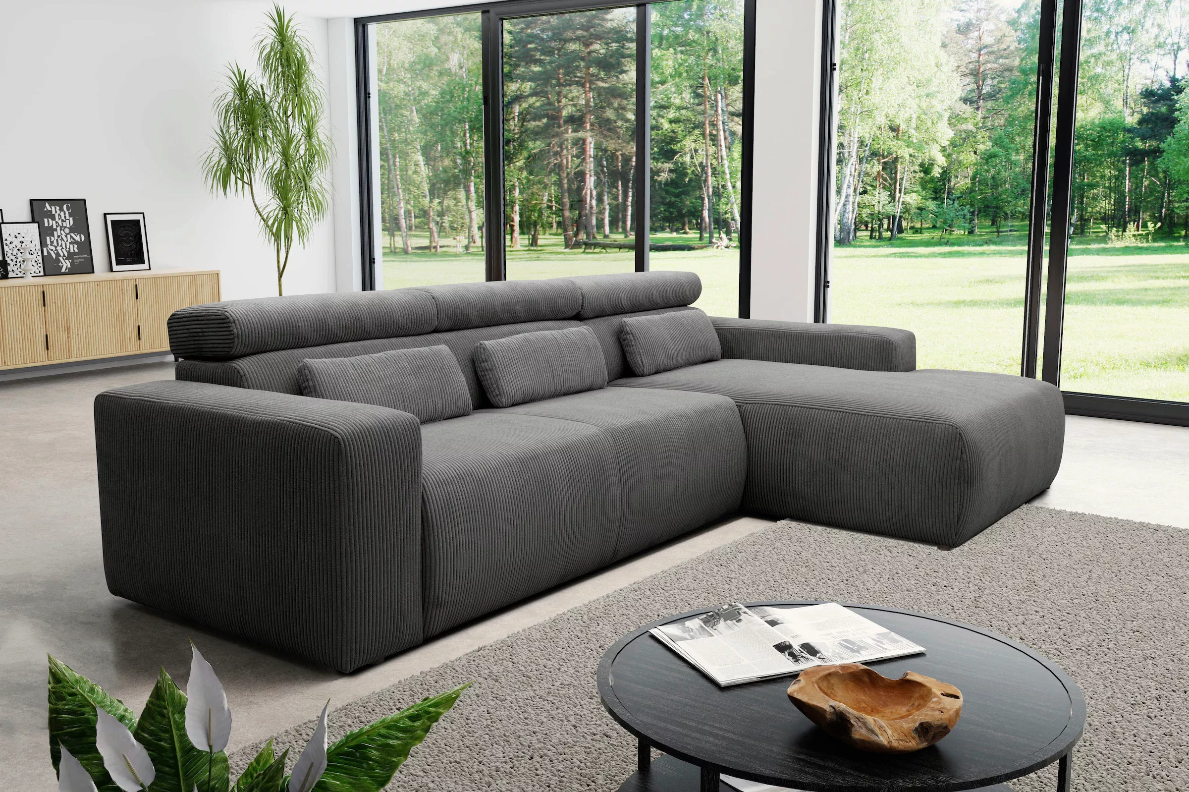 DOMO collection Ecksofa "Brandon große Ausführung B/T/H: 289/177/80 cm, auc günstig online kaufen