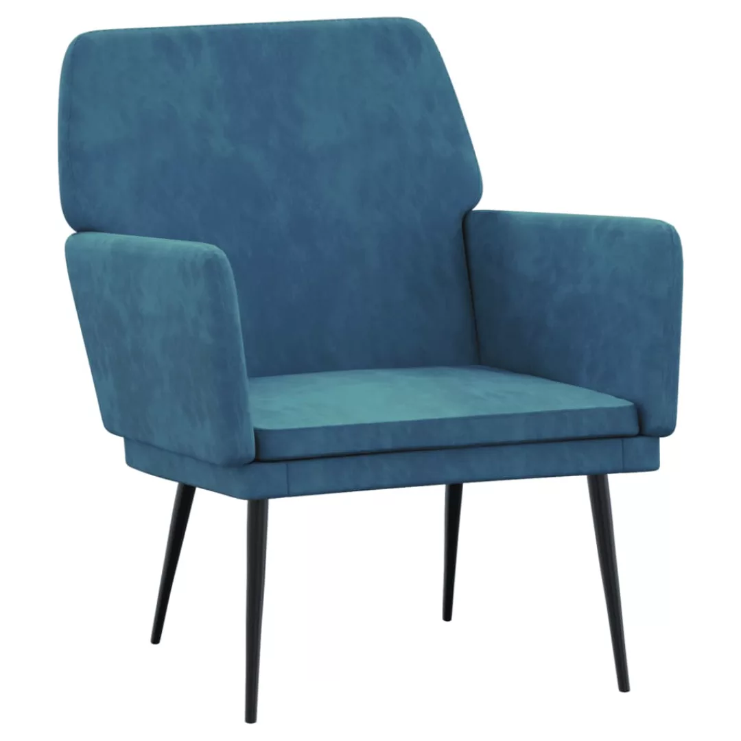 Vidaxl Sessel Blau 62x79x79 Cm Samt günstig online kaufen