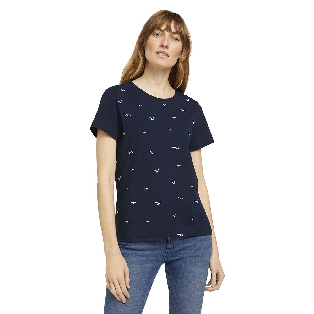 Tom Tailor Langarm T-shirt XS Navy Birds Embroidery günstig online kaufen