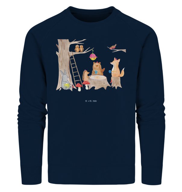 Mr. & Mrs. Panda Longpullover Größe L Waldtiere Picknick - French Navy - Ge günstig online kaufen