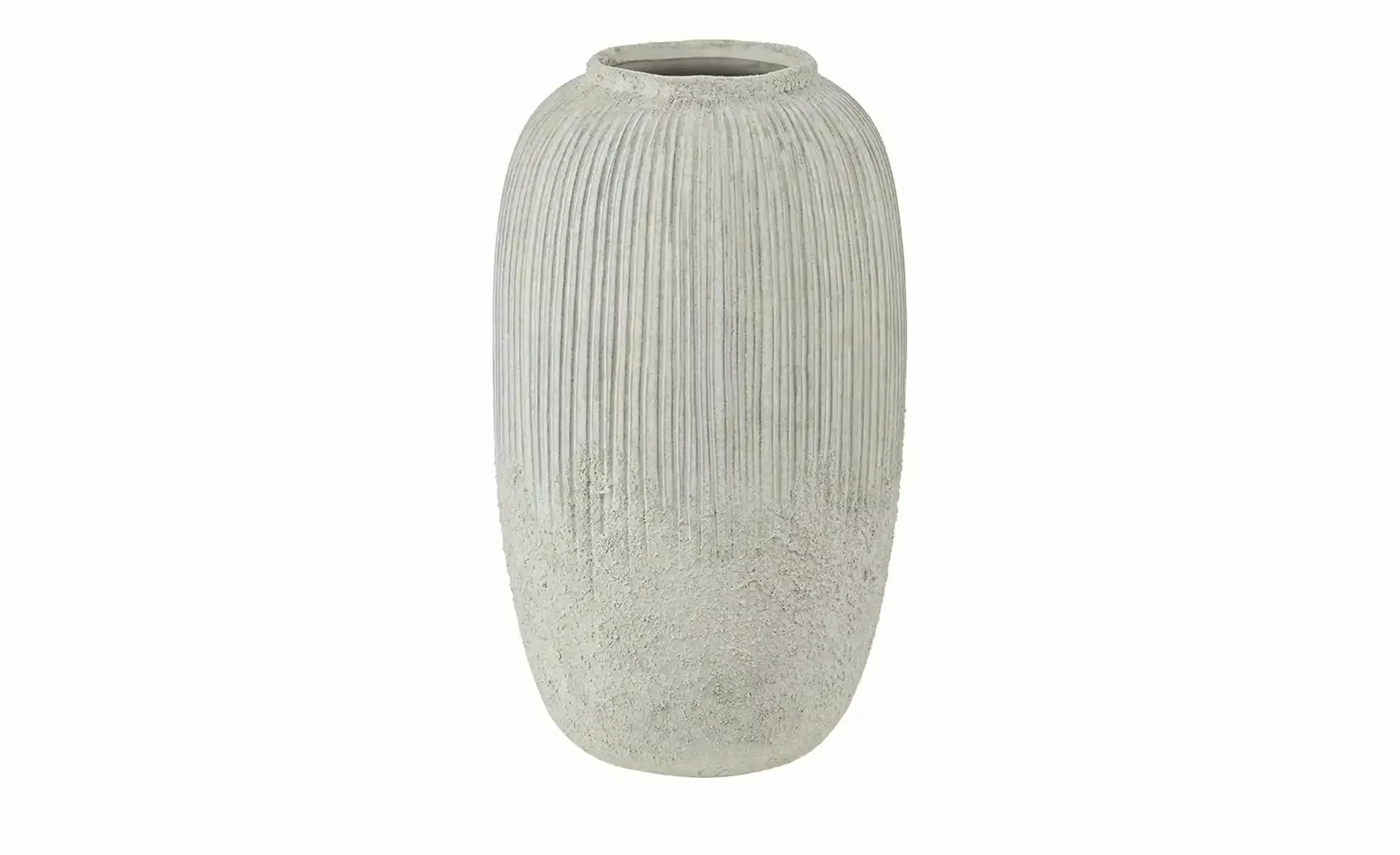 HOME STORY Vase   ¦ grau ¦ Steinzeug ¦ Maße (cm): H: 29,5  Ø: 17 Accessoire günstig online kaufen