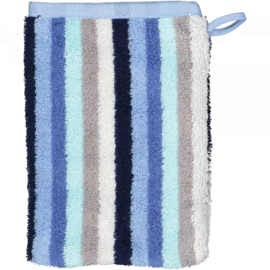 Cawö Handtücher Shades Streifen 6235 - Farbe: aqua - 11 - Waschhandschuh 16 günstig online kaufen