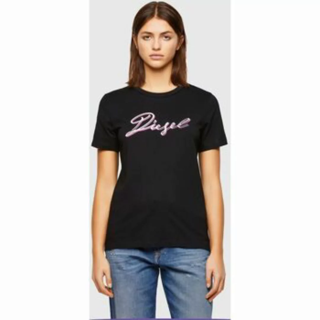 Diesel  T-Shirts & Poloshirts A04191 0GRAI T-SILY-K10-9XX BLACK günstig online kaufen