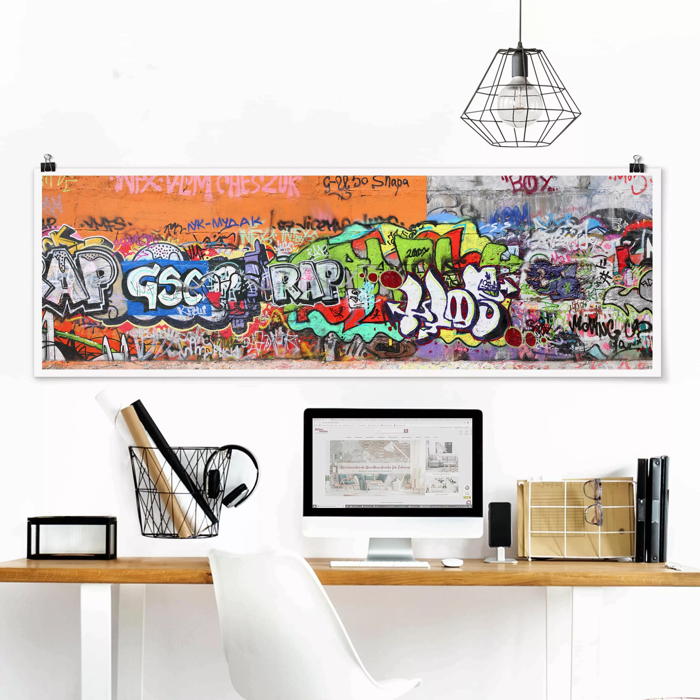 Panorama Poster Kinderzimmer Graffiti günstig online kaufen