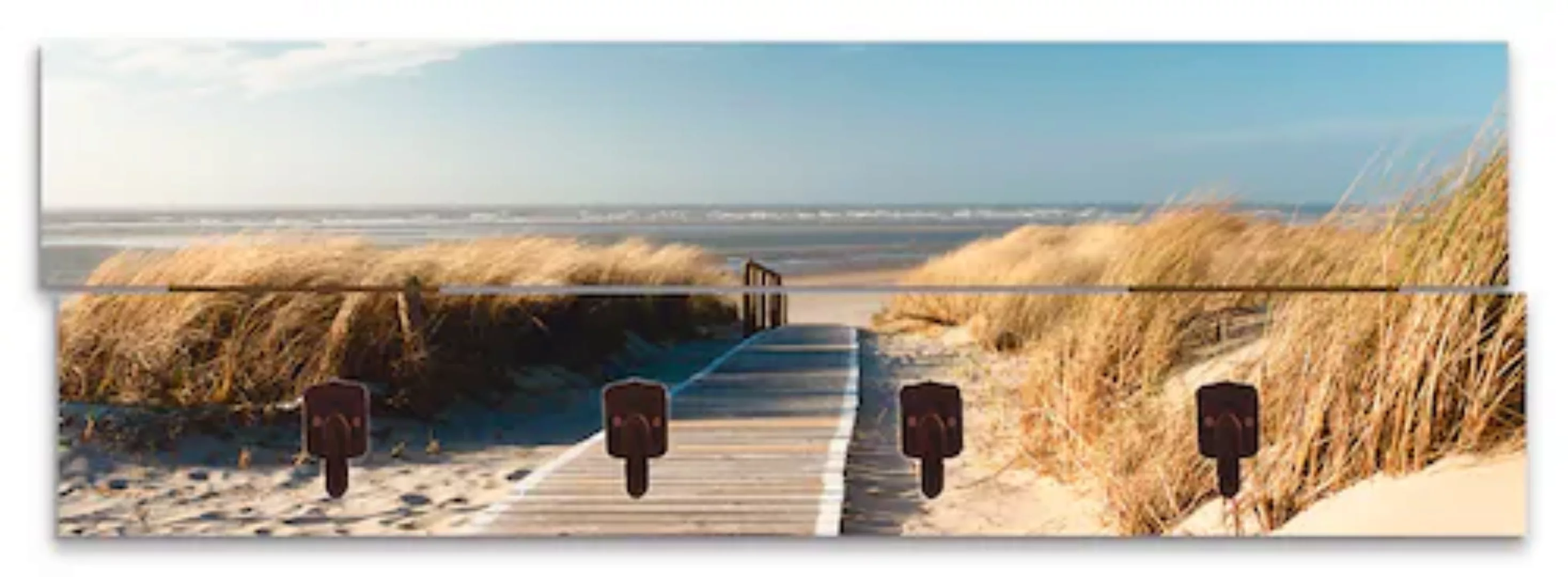 Artland Garderobenleiste "Nordseestrand auf Langeoog - Steg", teilmontiert günstig online kaufen
