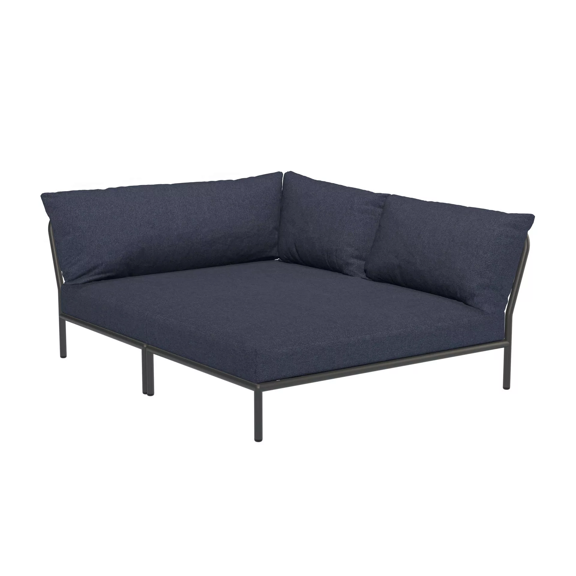 LEVEL2 Outdoor Eck-Sofa Lounge-Modul 5 Indigo Dunkelgrau Rechts günstig online kaufen