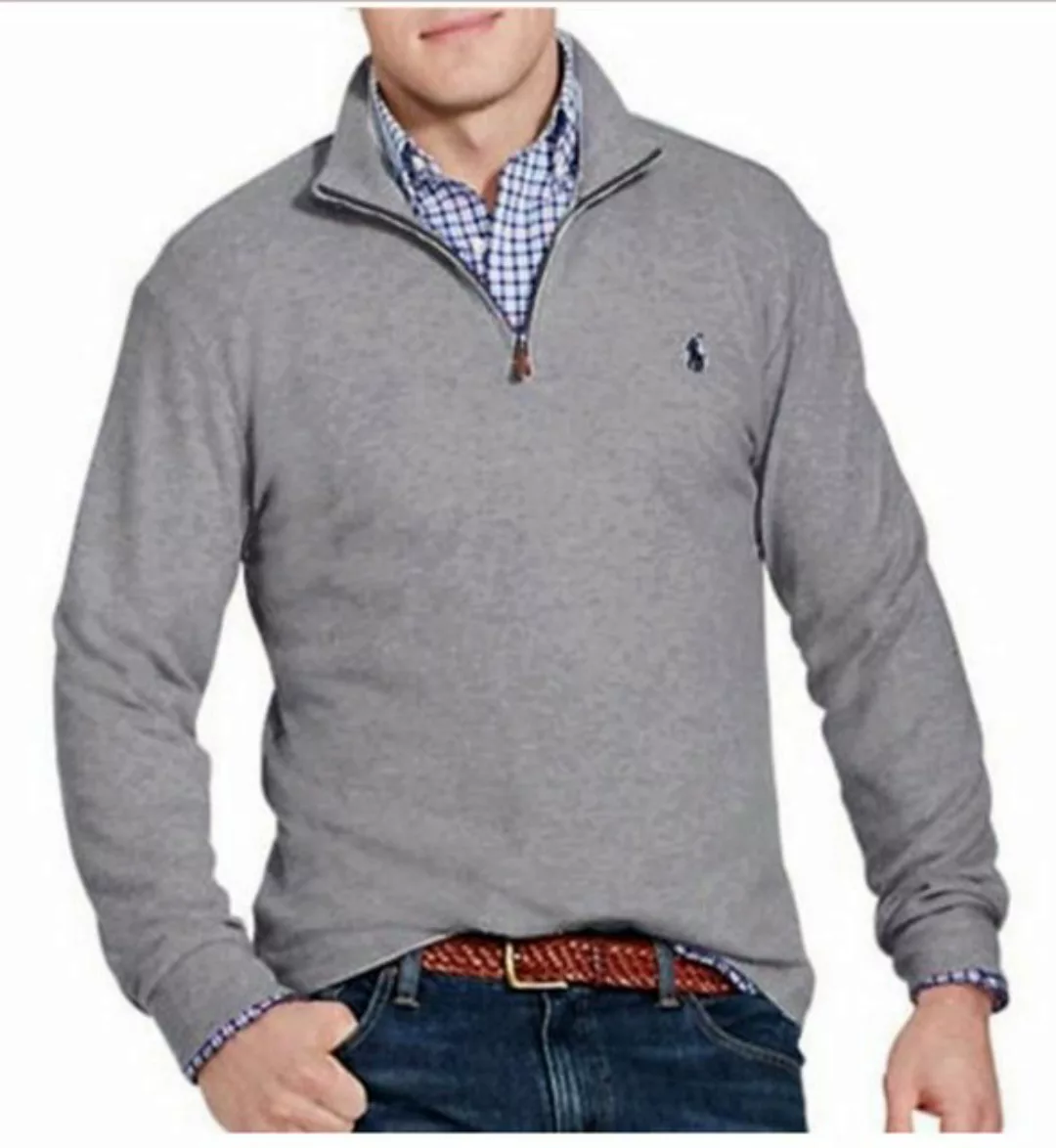 Polo Ralph Lauren Sweatshirt Pullover Troyer Half Zip Jumper Rib Sweater Sw günstig online kaufen