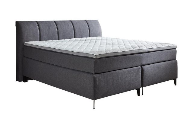 Sun Garden Boxspringbett BX2460, 180 x 200 cm, Anthrazit, Stoffbezug, inkl. günstig online kaufen