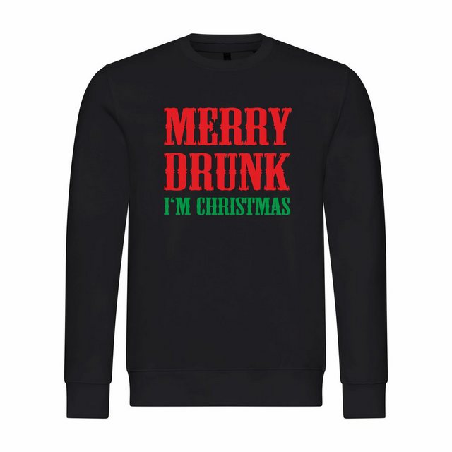 deinshirt Rundhalspullover Herren Sweatshirt Merry drunk im Christmas Mit P günstig online kaufen