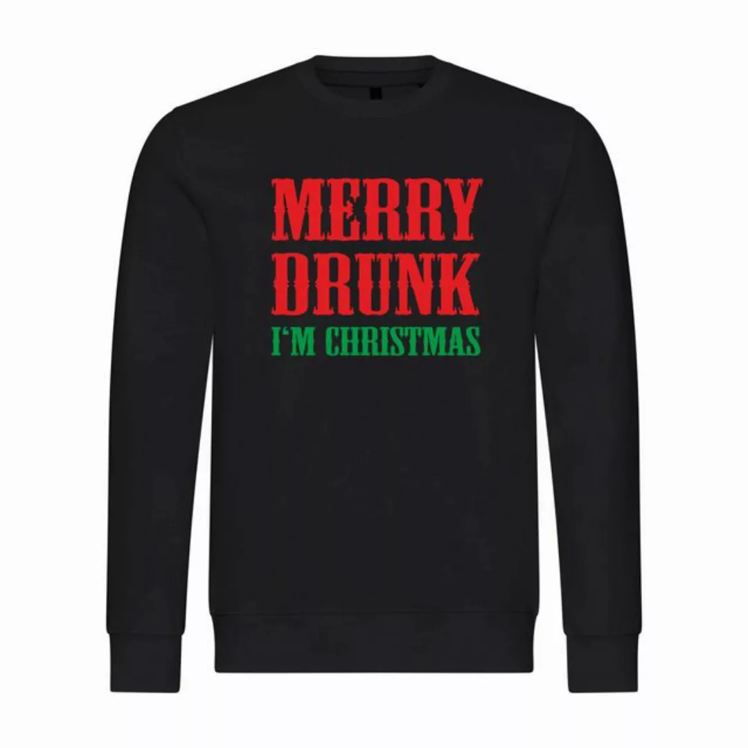 deinshirt Rundhalspullover Herren Sweatshirt Merry drunk im Christmas Mit P günstig online kaufen