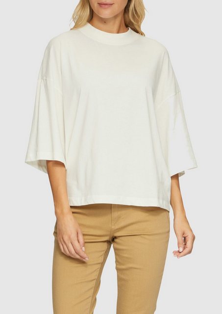 s.Oliver Kurzarmshirt Oversized T-Shirt mit überschnittenen Schultern günstig online kaufen