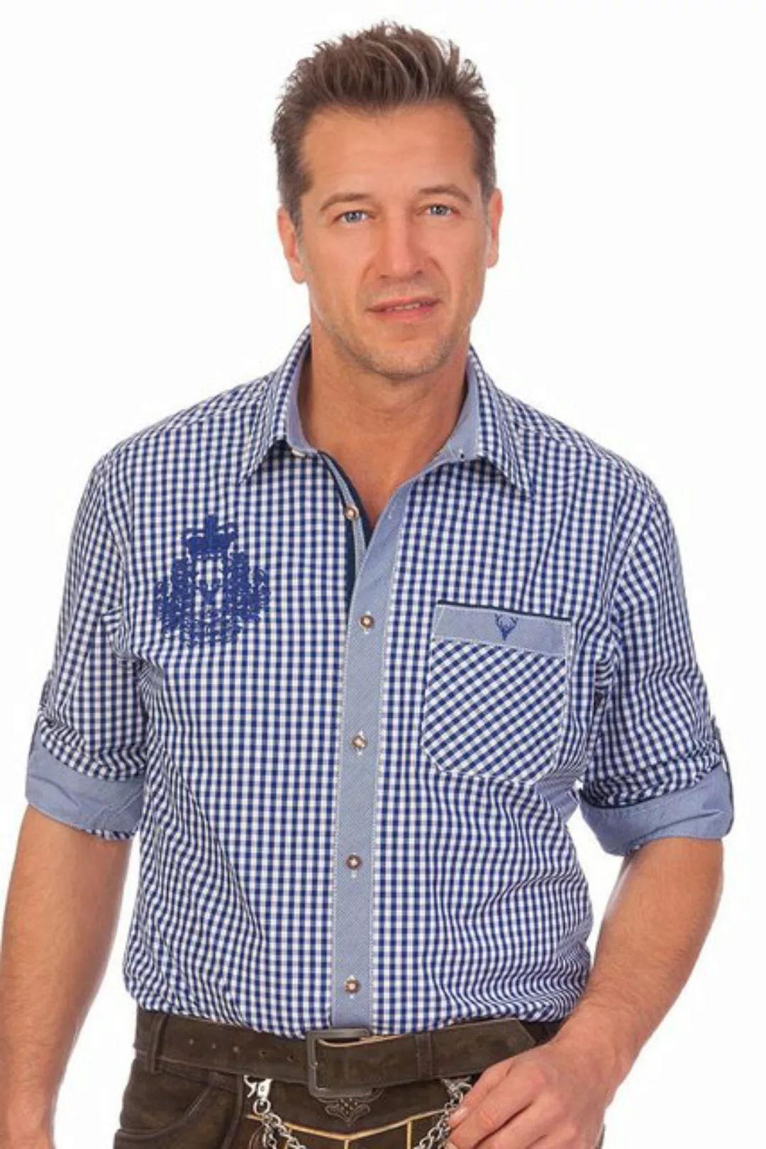 KRÜGER BUAM Trachtenhemd Trachtenhemd - CARLO - grün, blau günstig online kaufen