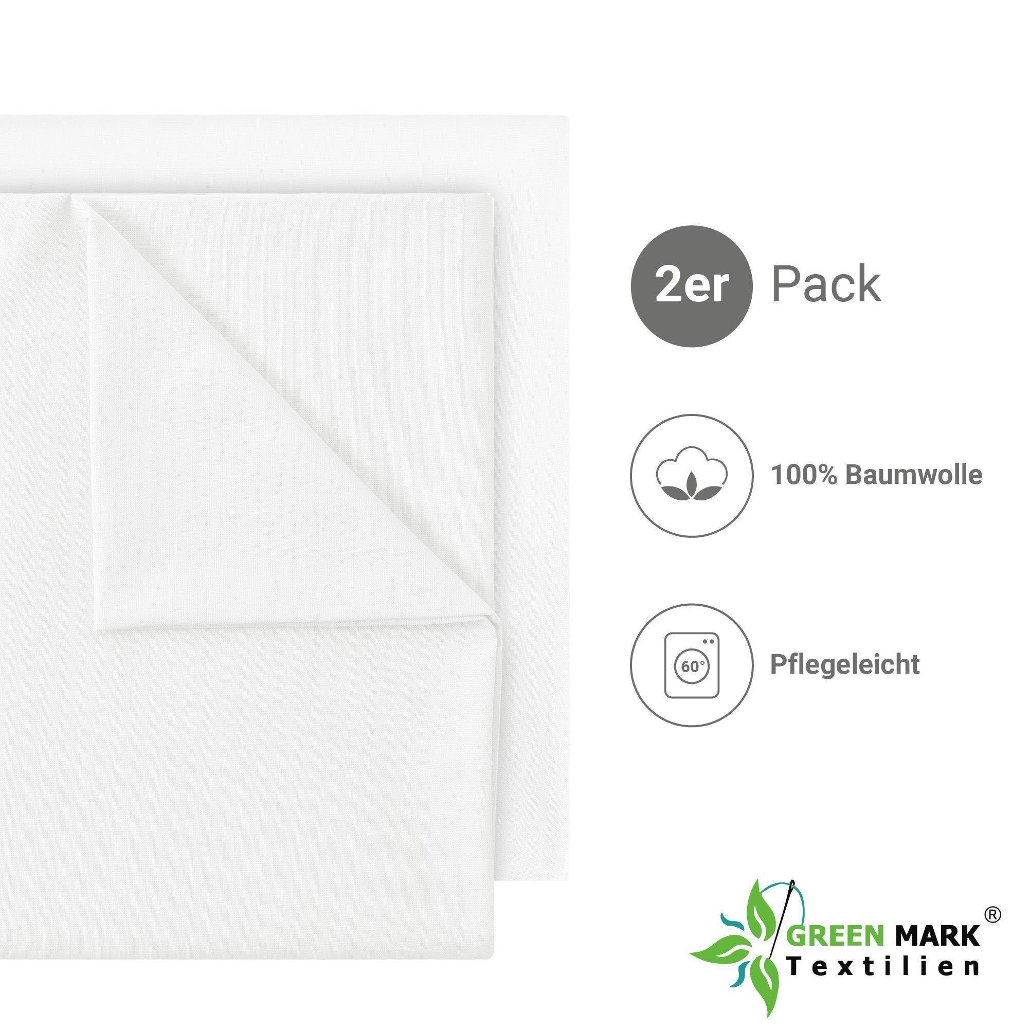 NatureMark Bettlaken 2er Pack gewebtes Bettlaken, günstig online kaufen