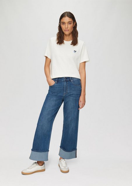 s.Oliver 7/8-Jeans Cropped-Jeans Suri / Regular Fit / Mid Rise / Wide Leg / günstig online kaufen