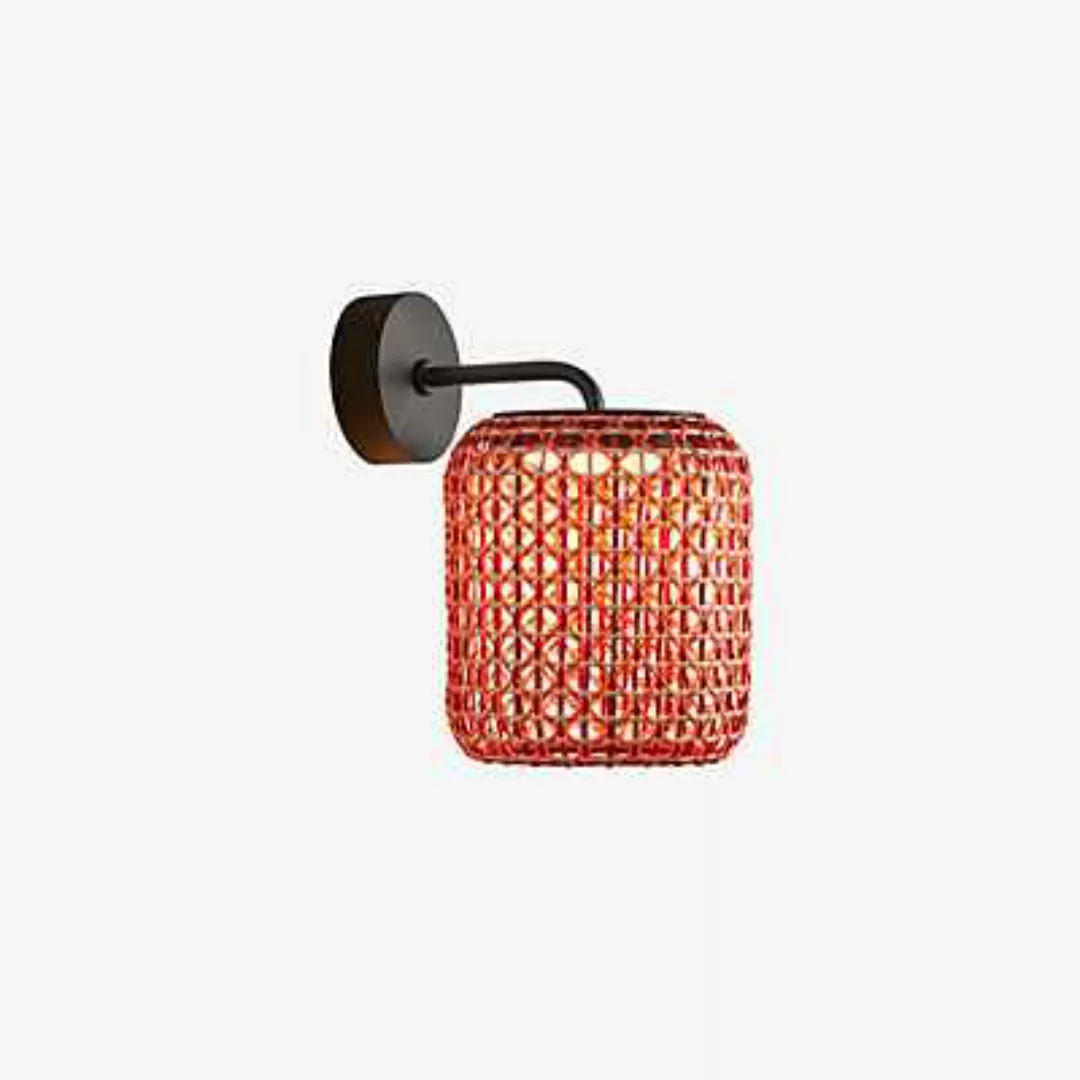 Bover Nans A LED-Außenwandleuchte, rot, Ø 21,6 cm günstig online kaufen