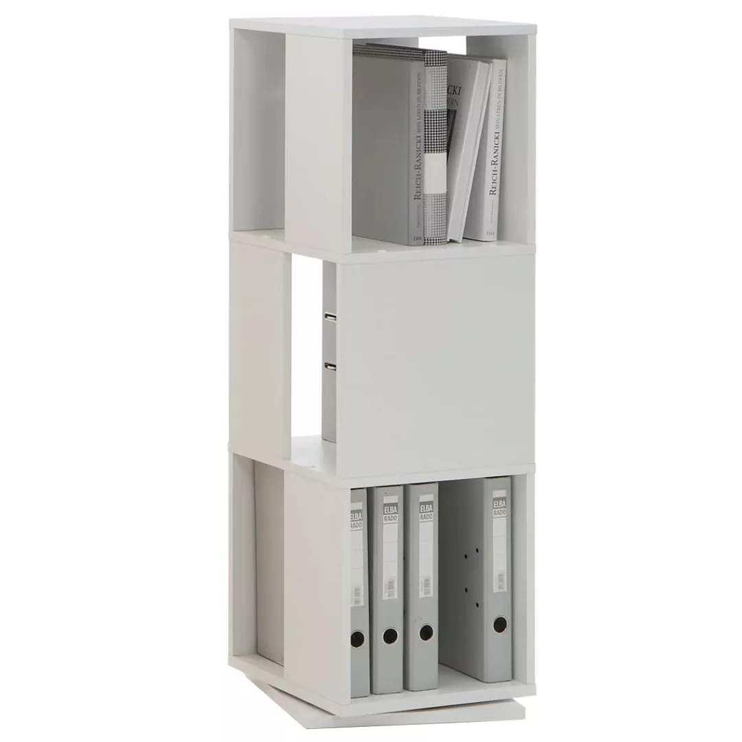 Fmd Drehbarer Aktenschrank Offene Fächer 34ã34ã108 Cm Weiß günstig online kaufen