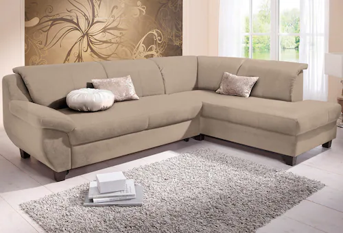 Home affaire Ecksofa "Yesterday L-Form", wahlweise mit Bettfunktion, auch i günstig online kaufen