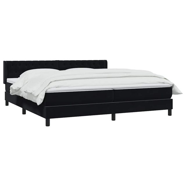 vidaXL Bett Boxspringbett mit Matratze Schwarz 200x220 cm Samt günstig online kaufen