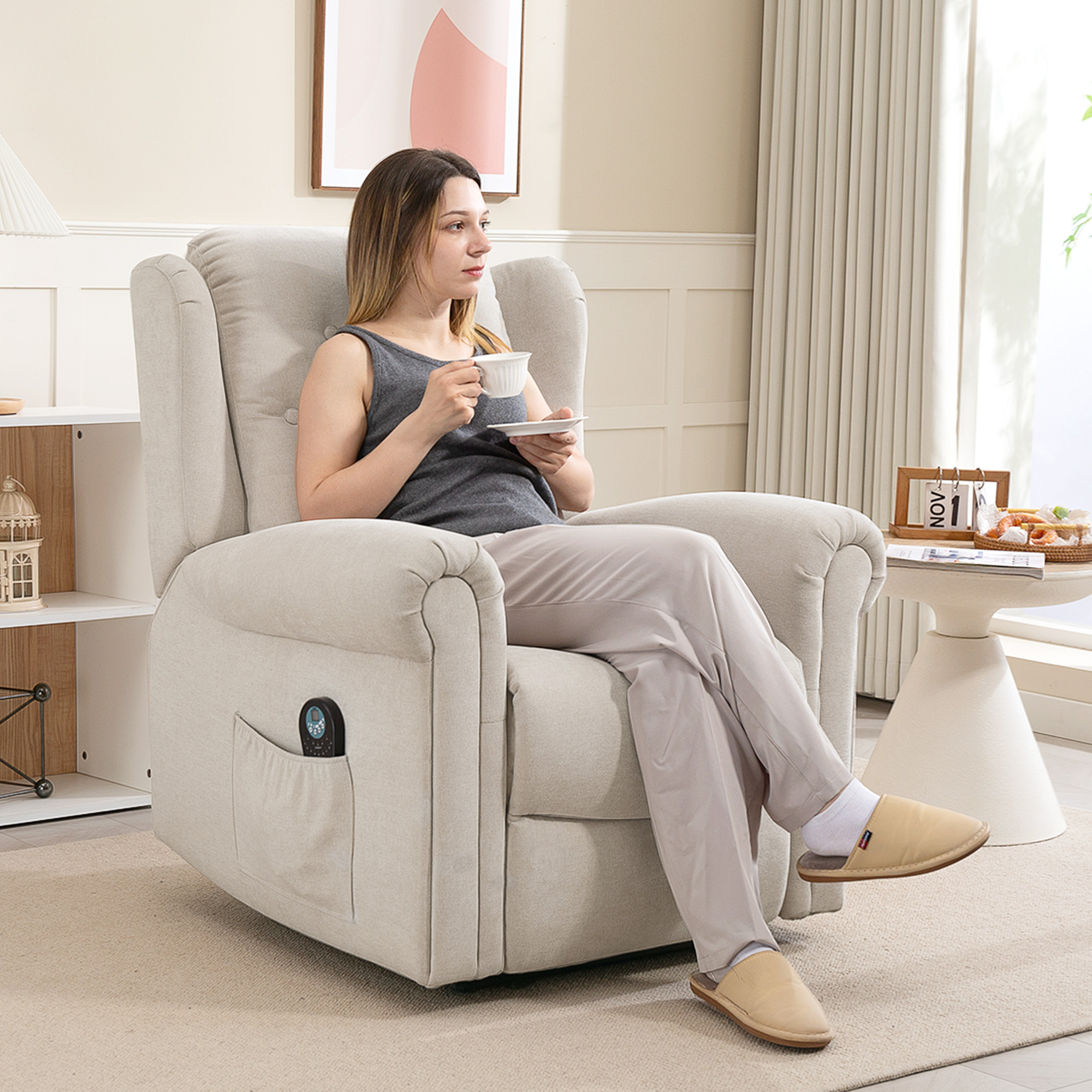HOMCOM Elektrischer Massage- und Heizrelaxsessel, verstellbarer Relaxsessel günstig online kaufen