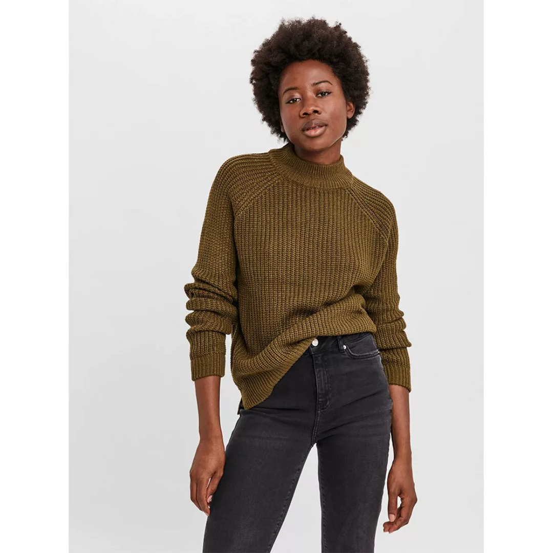 Vero Moda Lea Stehkragen Sweater XL Dark Olive günstig online kaufen