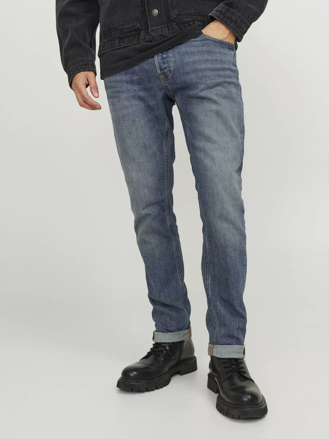 Jack & Jones Regular-fit-Jeans Slim Fit Jeans Hose Low Rise Stretch Denim P günstig online kaufen