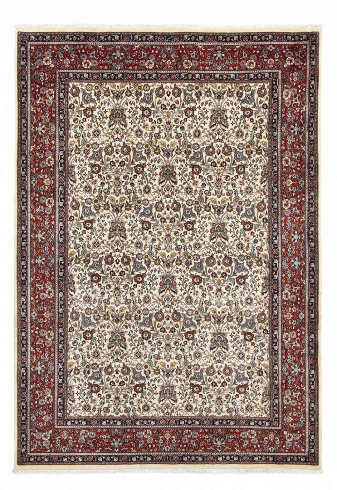 morgenland Wollteppich »Moud Blumenmuster Beige 283 x 194 cm«, rechteckig, günstig online kaufen