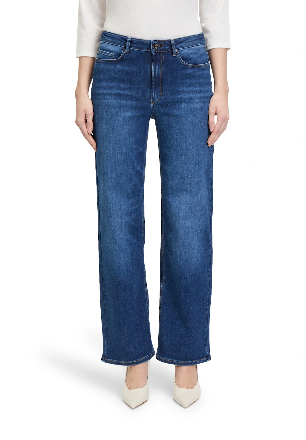 Betty&Co High-waist-Jeans "Betty & Co High Waisted-Jeans mit weitem Bein" günstig online kaufen