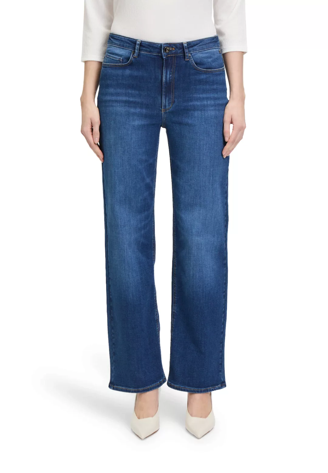 Betty&Co High-waist-Jeans "Betty & Co High Waisted-Jeans mit weitem Bein" günstig online kaufen