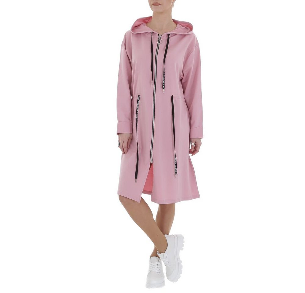 Ital-Design Tunikakleid Damen Freizeit Kapuze Stretch Stretchkleid in Rosa günstig online kaufen