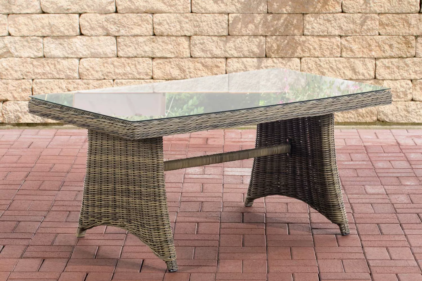 Tisch Sorano 5mm 138 x 80 cm-natura günstig online kaufen