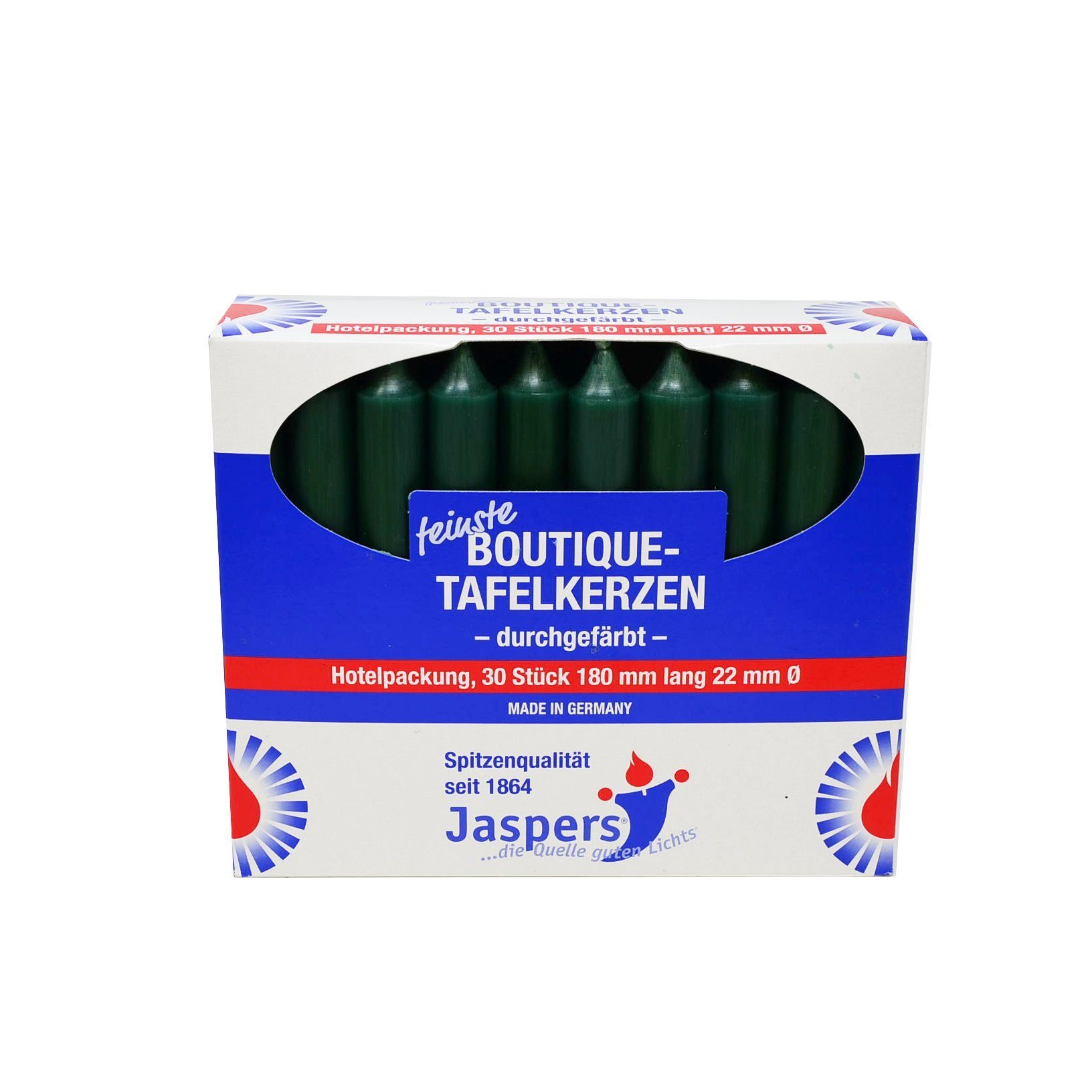Jaspers Kerzen Tafelkerze Boutique-Kerzen Hotelpackung jagdgrün günstig online kaufen