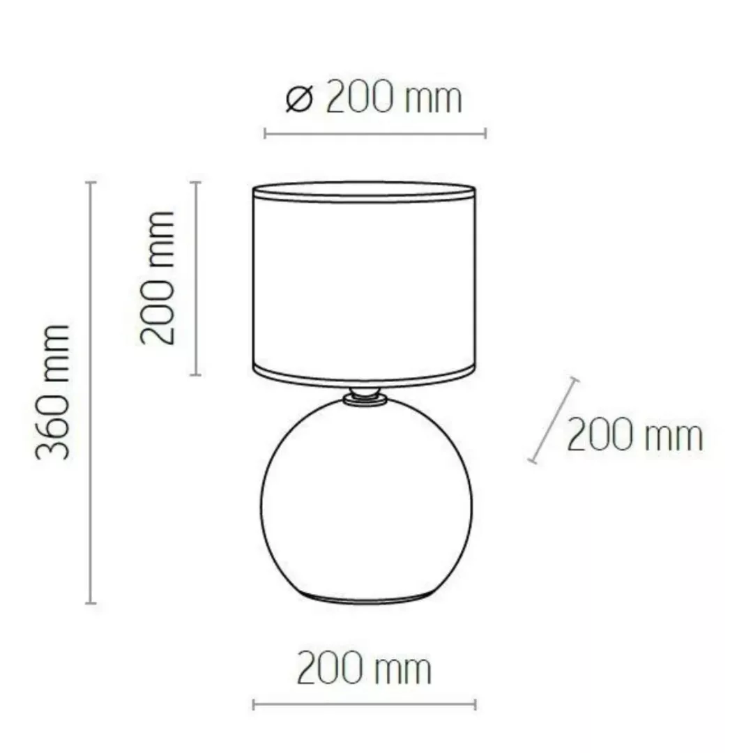 famlights | Tischleuchte Milla in Graphit E27 200mm günstig online kaufen