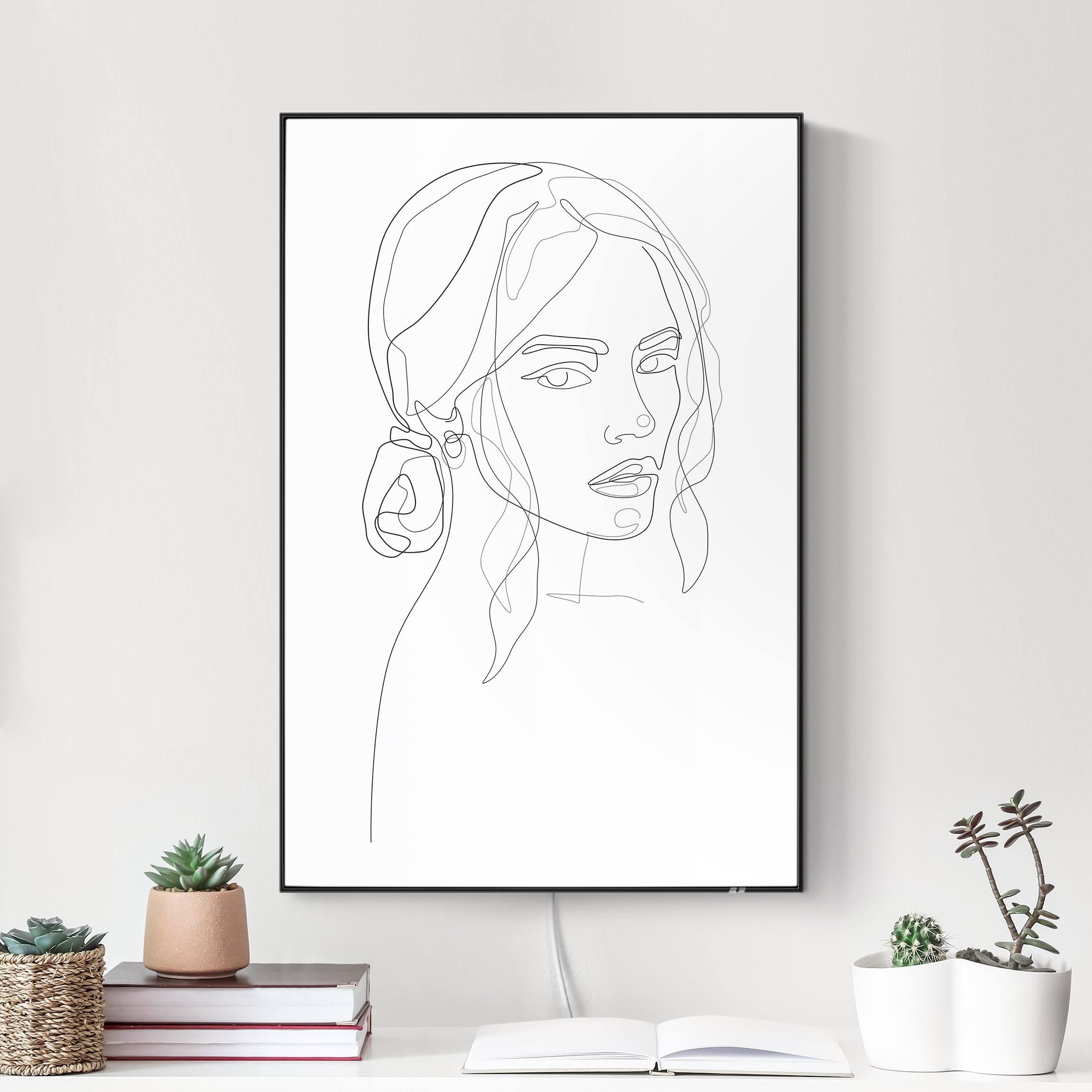 LED-Wechselbild Line Art Portraits - Ihr Blick günstig online kaufen