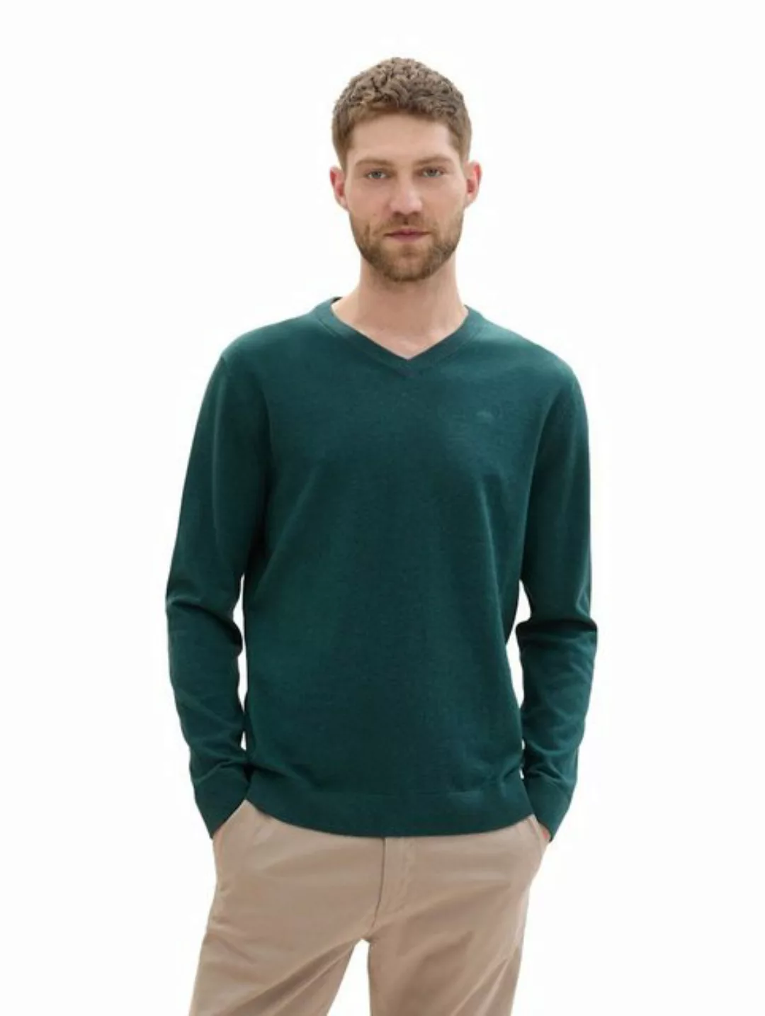 TOM TAILOR Sweatshirt Basic V-Neck Knit (1-tlg) günstig online kaufen