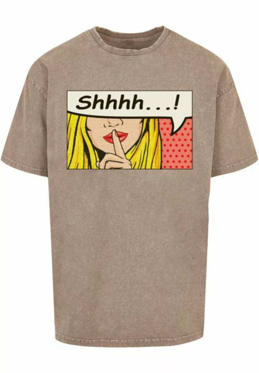 Merchcode T-Shirt Merchcode Herren Silent Sign Comic Acid Washed Oversized günstig online kaufen
