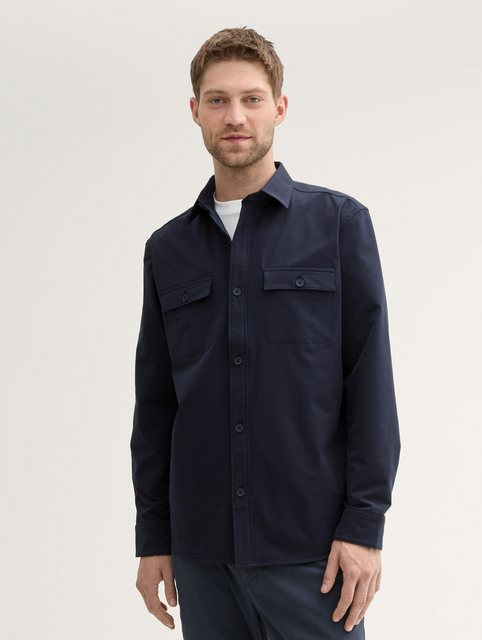 TOM TAILOR Langarmhemd Performance Overshirt mit Brusttaschen günstig online kaufen