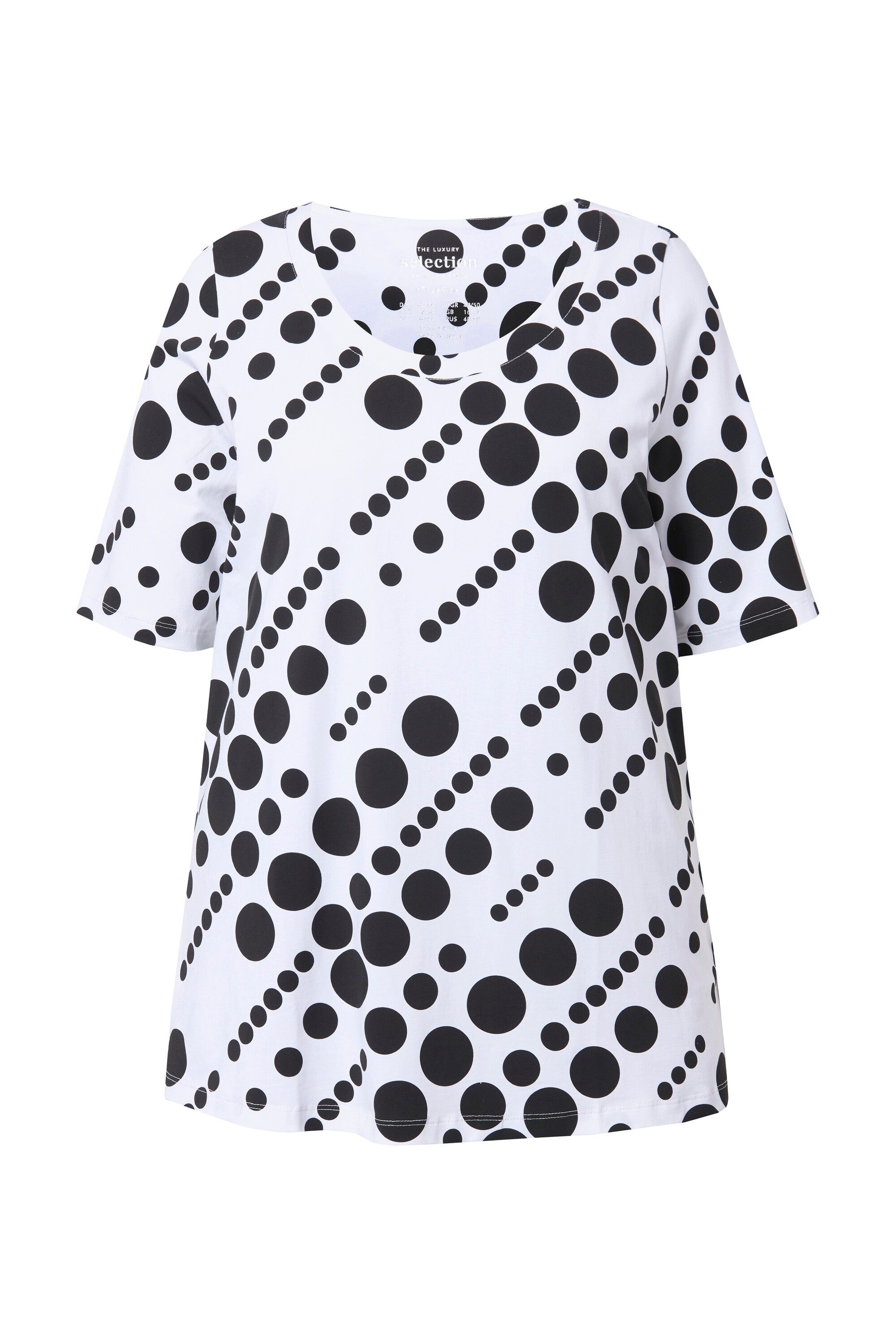 Ulla Popken T-Shirt T-Shirt Punkte A-Linie günstig online kaufen