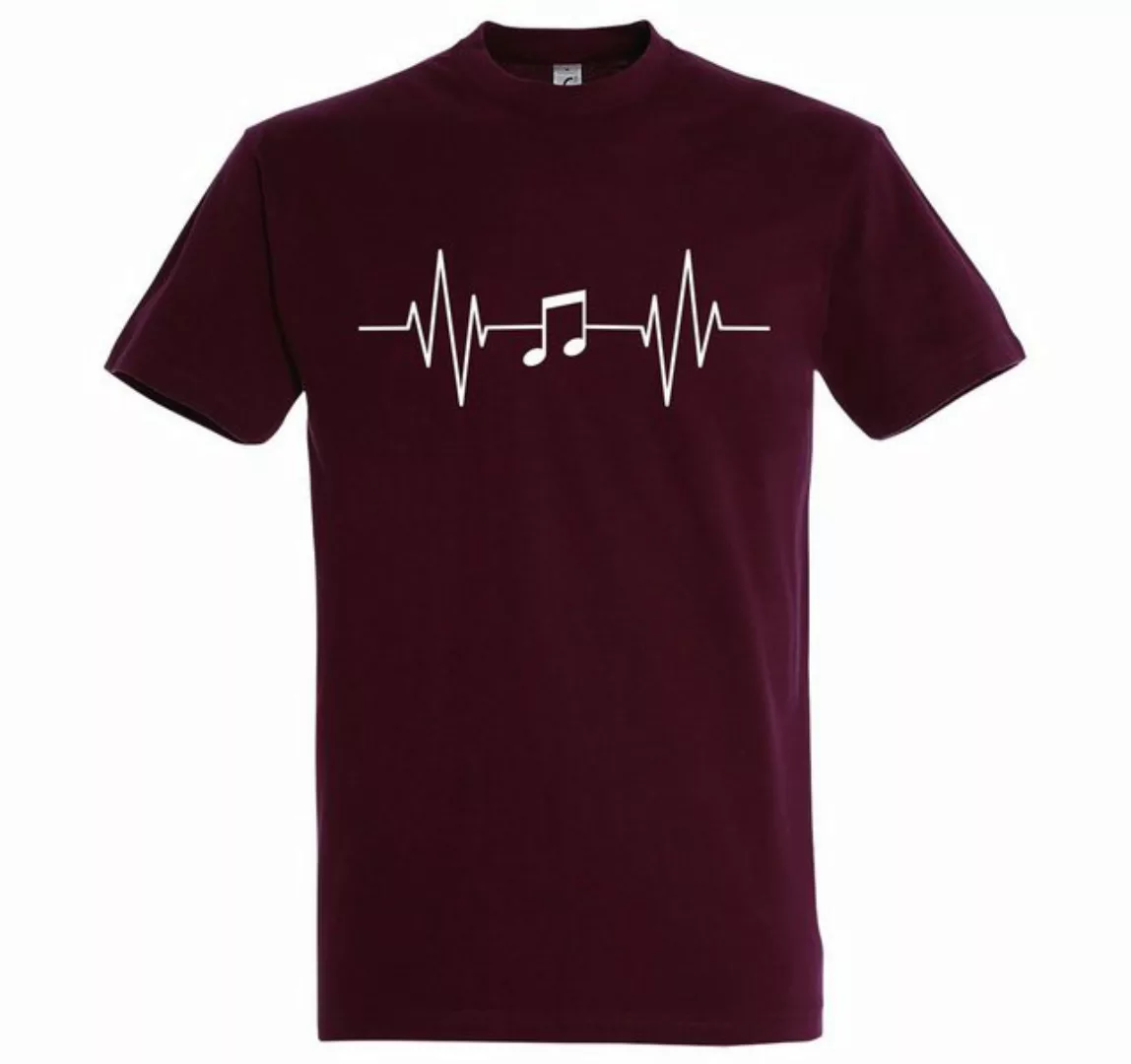 Youth Designz T-Shirt Heartbeat Musik Note Herren Shirt mit Music Frontprin günstig online kaufen