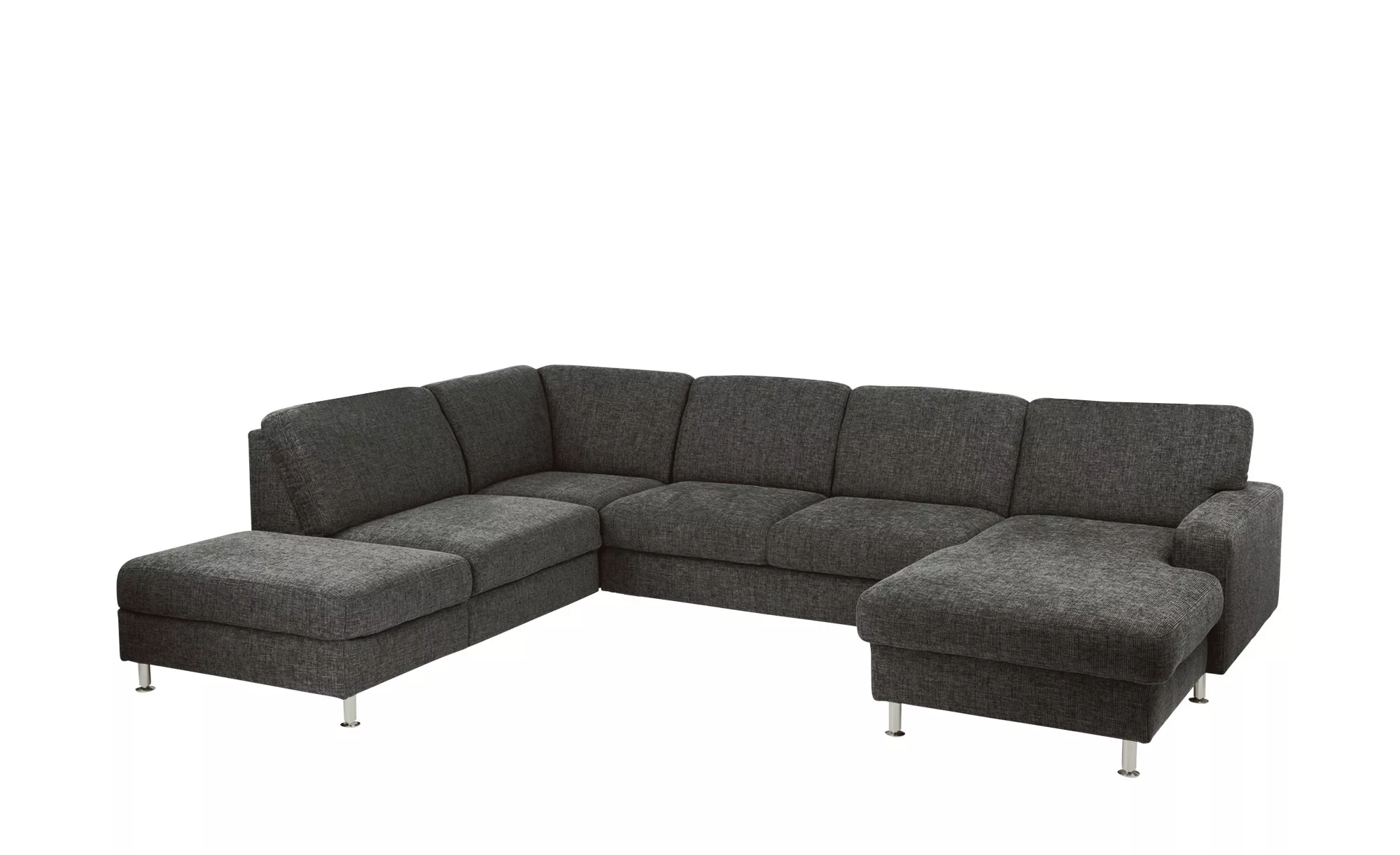 meinSofa Wohnlandschaft Webstoff Jana ¦ grau ¦ Maße (cm): B: 305 H: 85 T: 2 günstig online kaufen