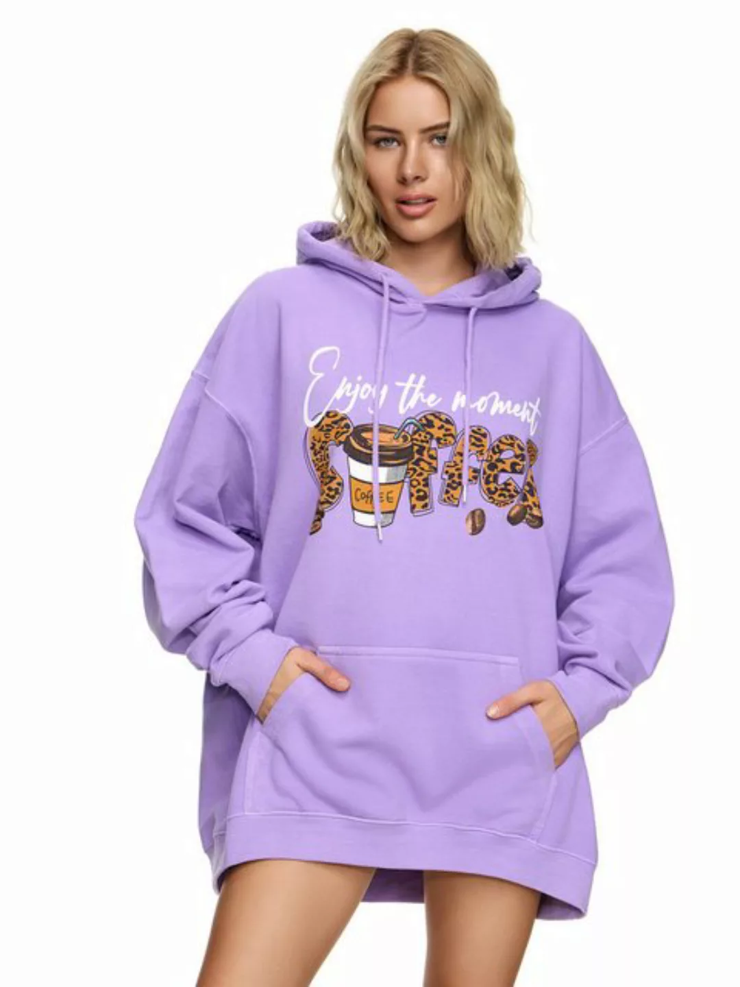 Worldclassca Hoodie Worldclassca Oversized Enjoy COFFEE Hoodie Kapuzenpullo günstig online kaufen