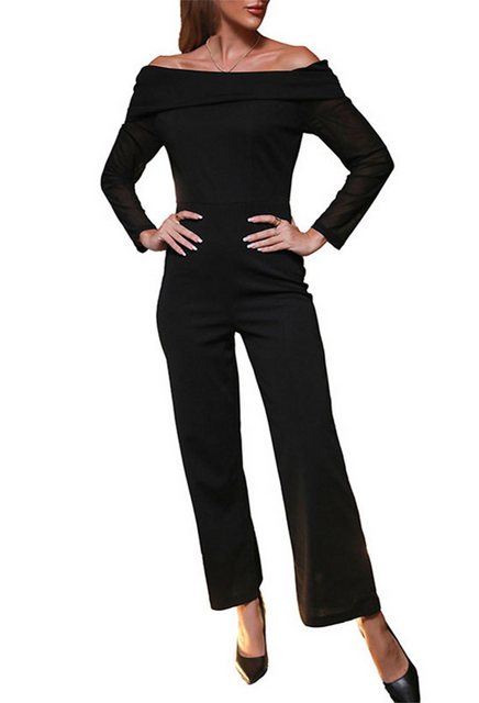 CHENIN 7/8-Overall Schwarzer trägerloser Jumpsuit für Frauen (Solider schwa günstig online kaufen