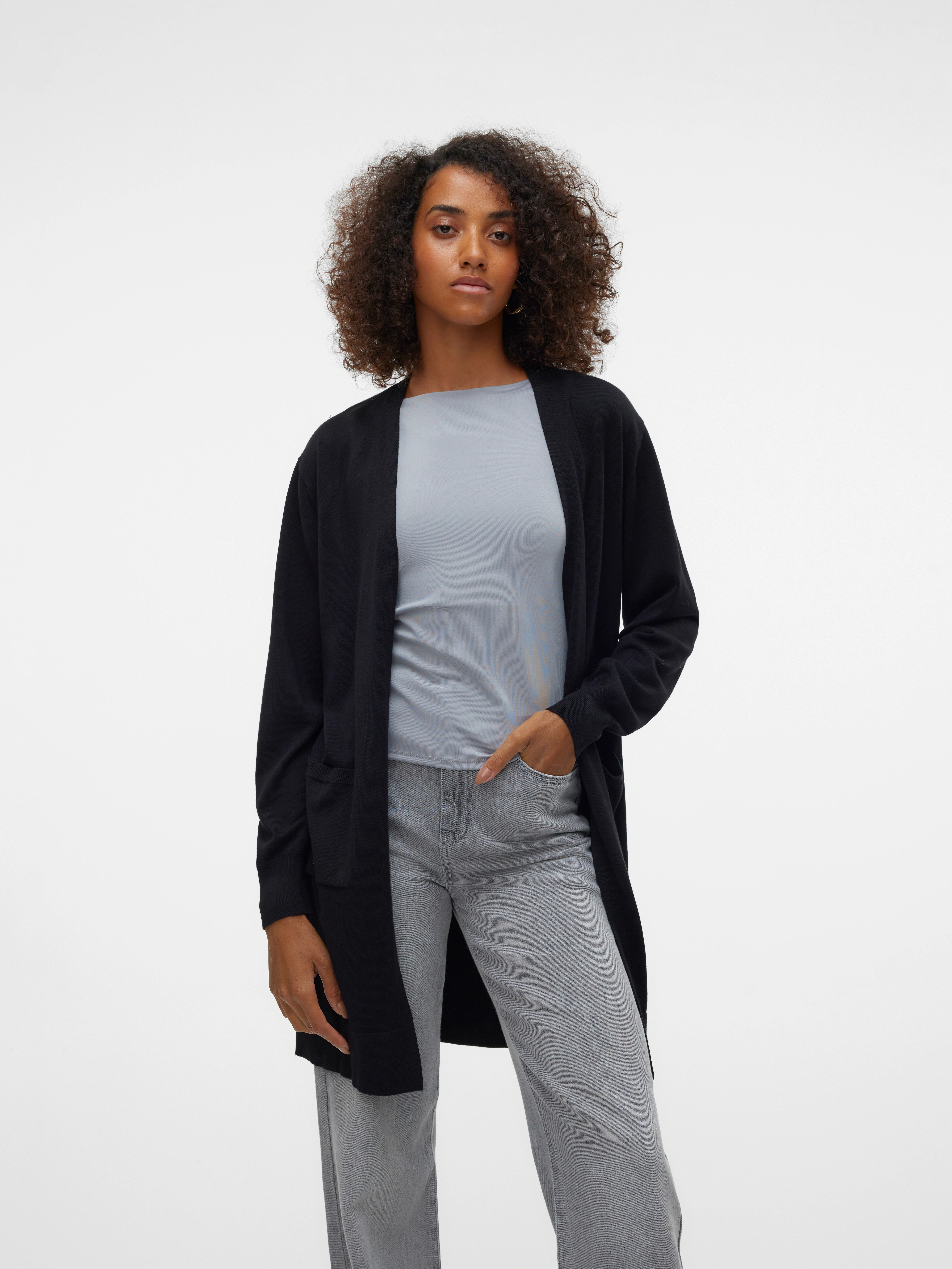 Vero Moda Longstrickjacke "VMSILJE LS OPEN CARDIGAN GA NOOS" günstig online kaufen