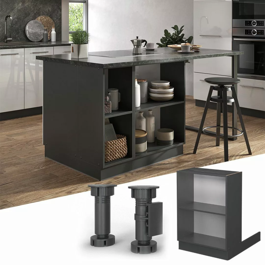 Vicco Unterschrank Fame-Line, Anthrazit, 60 cm günstig online kaufen