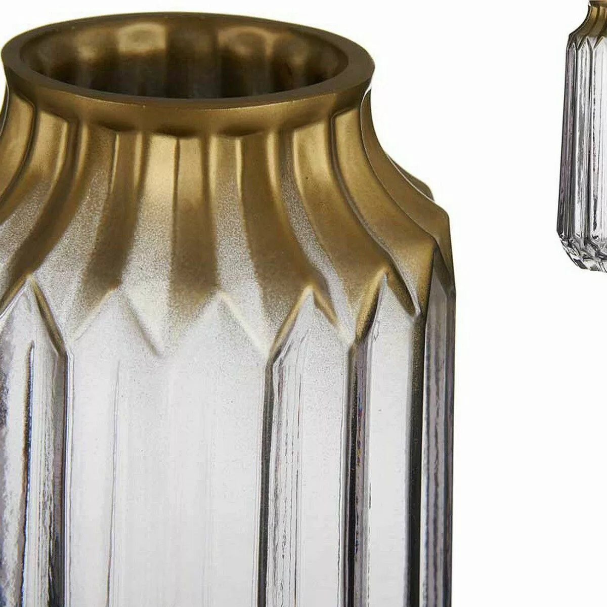 Vase Golden Grau Glas (13 X 23,5 X 13 Cm) günstig online kaufen