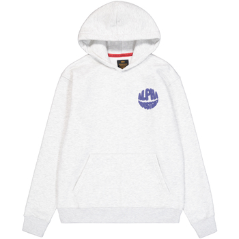 Alpha Industries  Sweatshirt Logo Hoodie Backprint - pastel grey melange günstig online kaufen