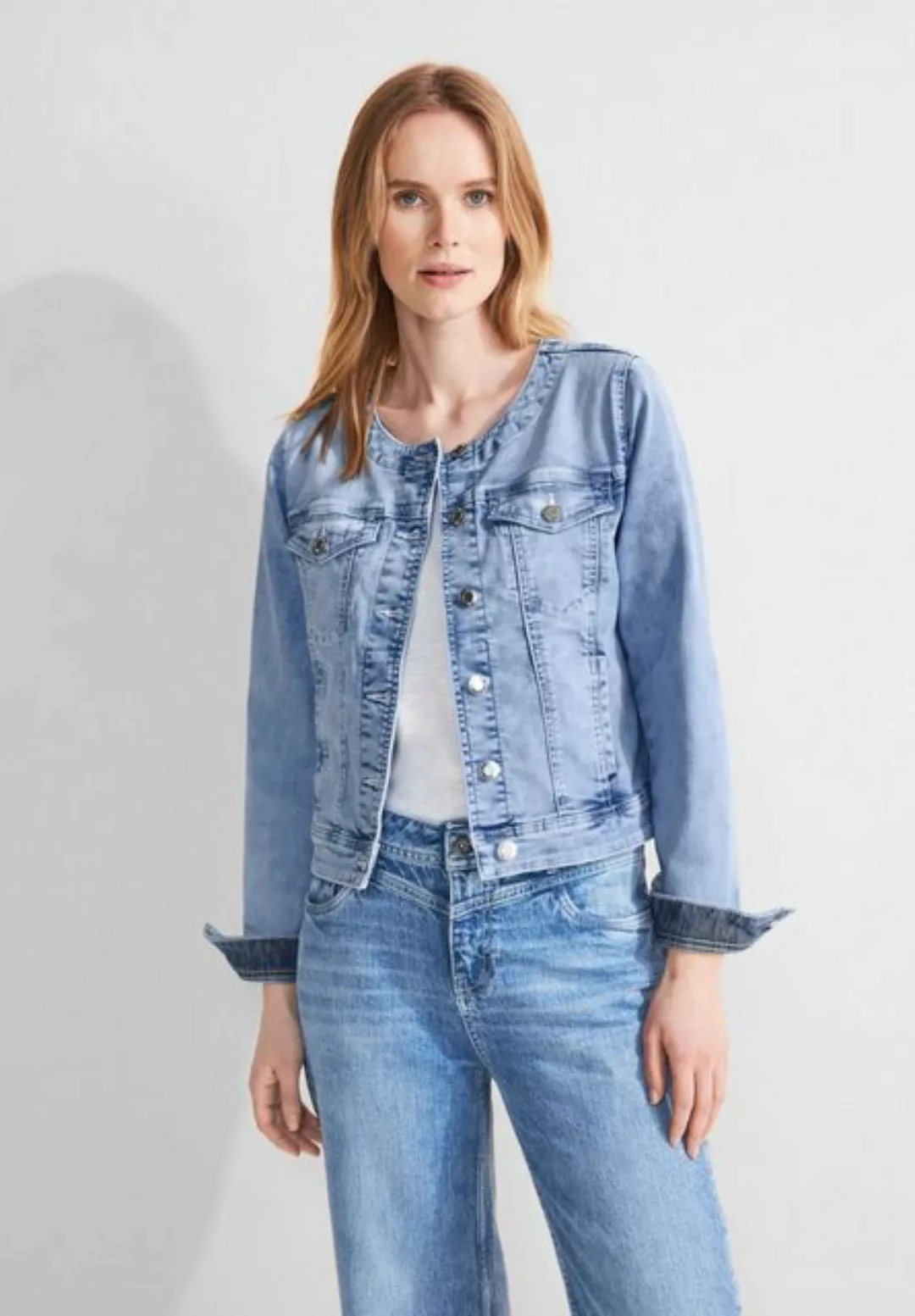 STREET ONE Jeansjacke mit Knopfleiste günstig online kaufen
