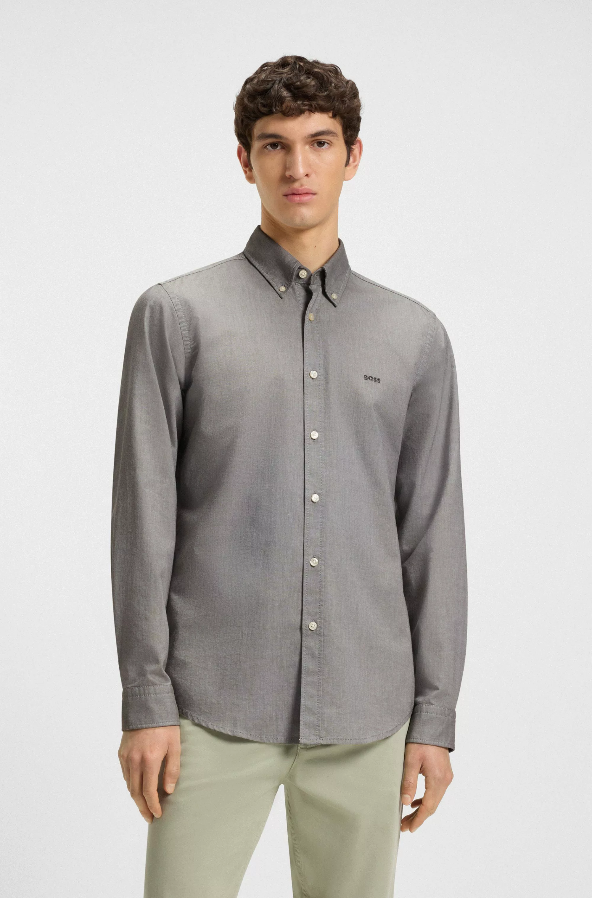 BOSS ORANGE Businesshemd Rickert mit Button-down-Kragen günstig online kaufen
