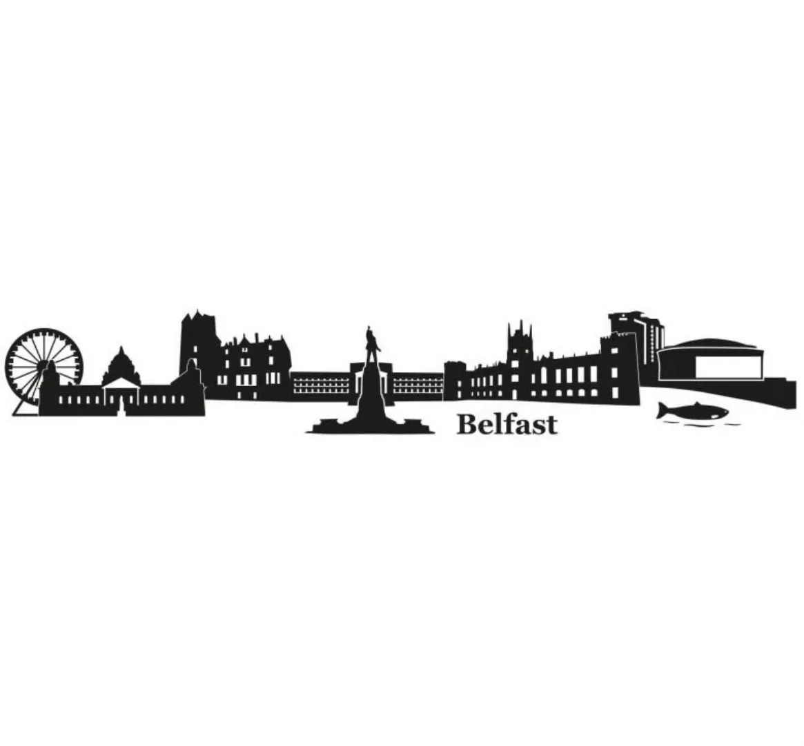 Wall-Art Wandtattoo "XXL Stadt Skyline Belfast 120cm", (1 St.), selbstklebe günstig online kaufen