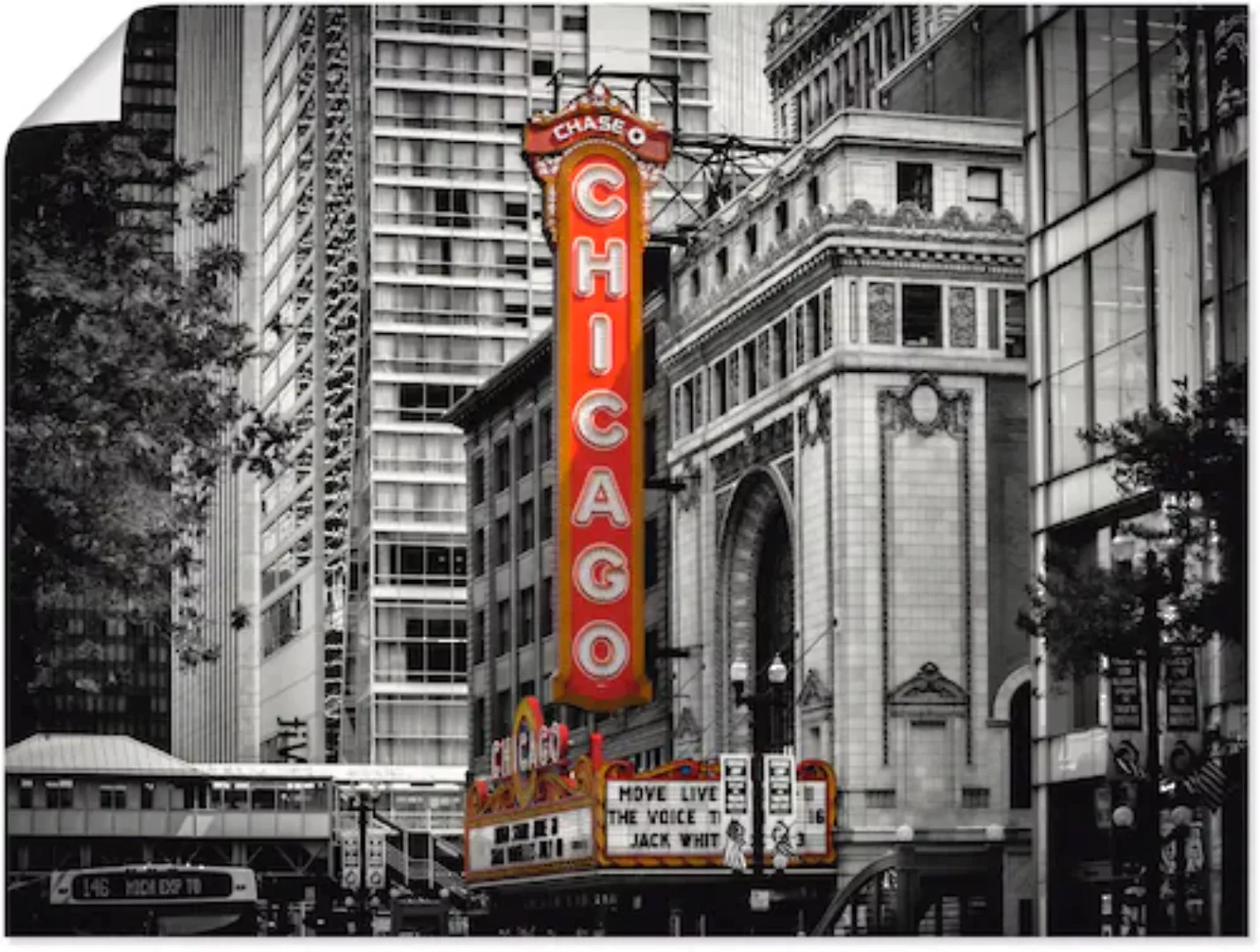 Artland Poster "Chicago I", Amerika, (1 St.), als Alubild, Leinwandbild, Wa günstig online kaufen