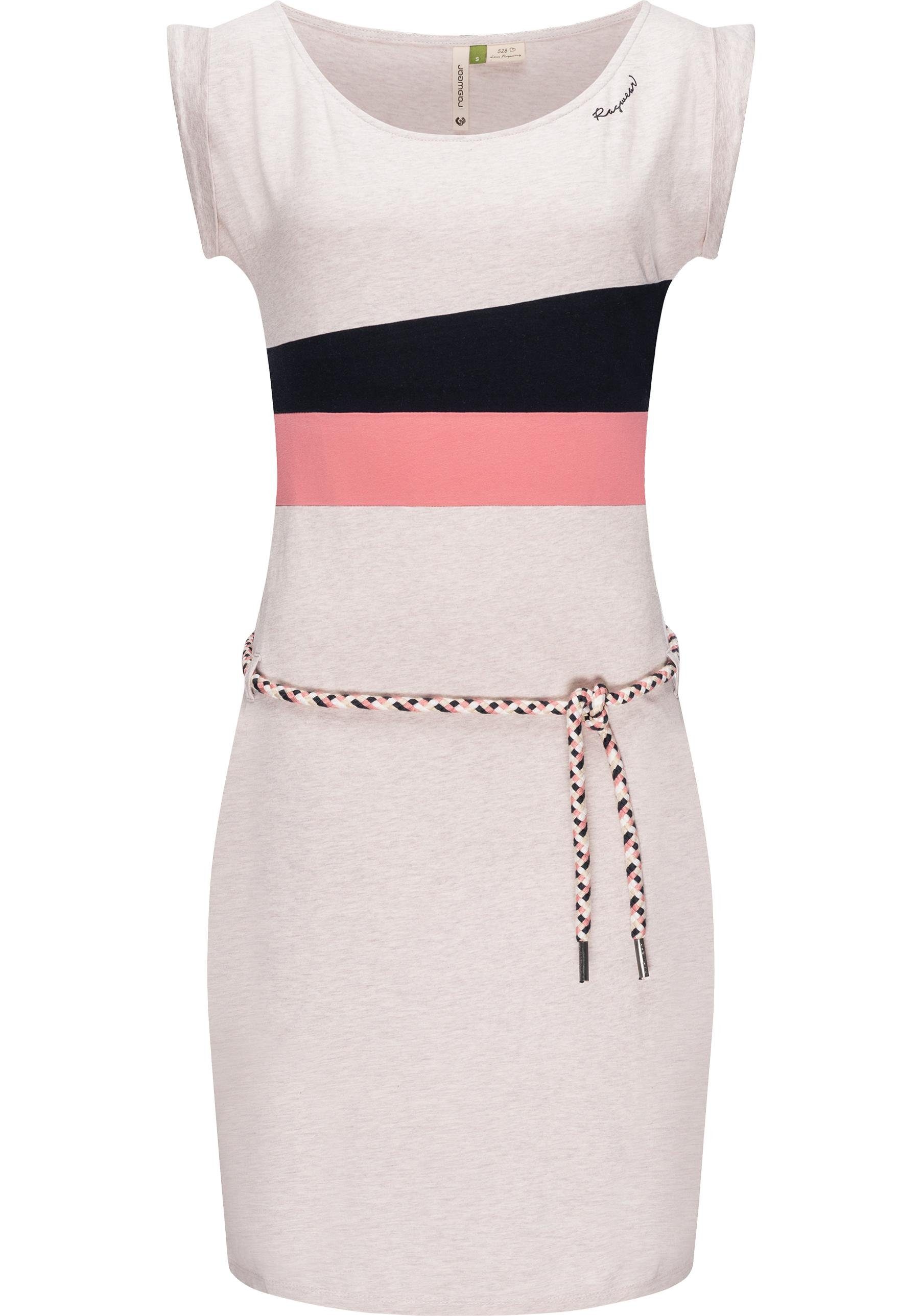 Ragwear Sommerkleid "Taraya Organic", Damen Kleid mit Bindeband und Eingrif günstig online kaufen